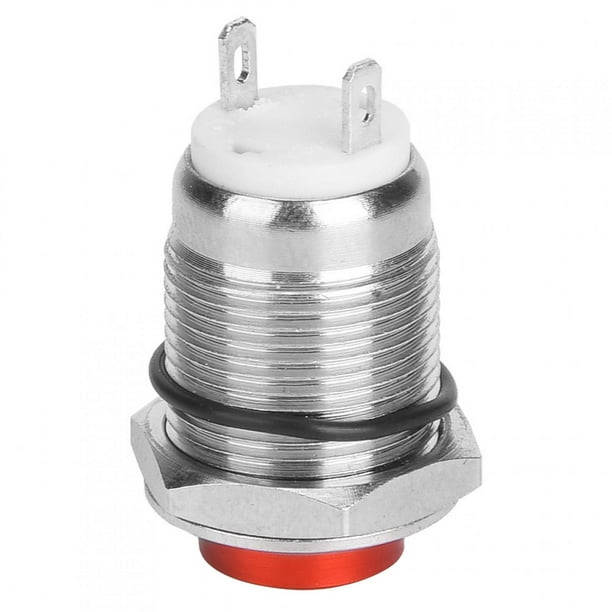6Pcs Metal Button Switch 2 Pins IP67 Waterproof Reset without Light 12mm 6Pcs Metal Button Switch 2 Pins IP67 Waterproof Reset without Light 12mm